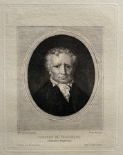 FRAGONARD Portrait GRAVURE Eau