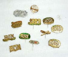 LOT DE 12 BROCHES CONSCRIT FIN DE SERVICE MILITAIRE 1929