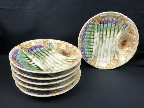 Série assiettes asperges - 6,
