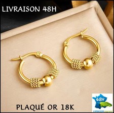PLAQUÉ OR 18K Boucles