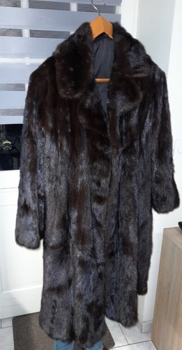 Manteau vison marron en - vison,