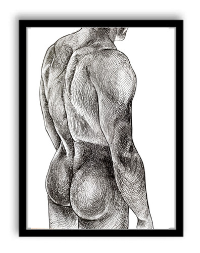 Original dessin masculin - dessin, nu