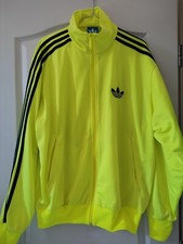 Rare Adidas Original Firebird Jacket - Vintage Fluo Yellow - M