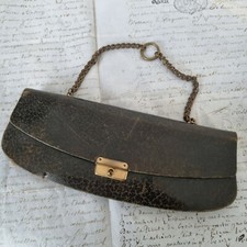 Petit Sac Ancien en Cuir 1900