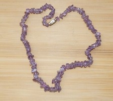 Collier Améthyste - bijou mineraux pierre lithothérapie reiki violet mauve reiki