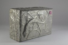 Arts and crafts art nouveau pewter box with chameleon.