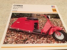 Carte moto Cushman 200 Auto Glide 52 1948 collection Atlas Motorcycle USA
