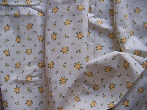 Coupon tissu fleurs jaunes - fleurs,