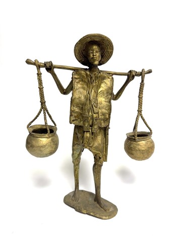 Statue bronze la cire - en,