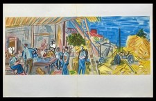 Raoul DUFY : La moisson, lithographie signée 1965