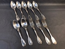 Lot de couverts fourchettes et cuillères en métal argenté Christofle vintage