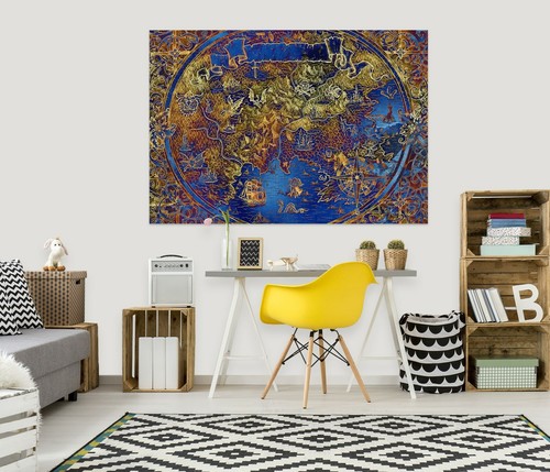 Motif bleu b532 carte - 3d,