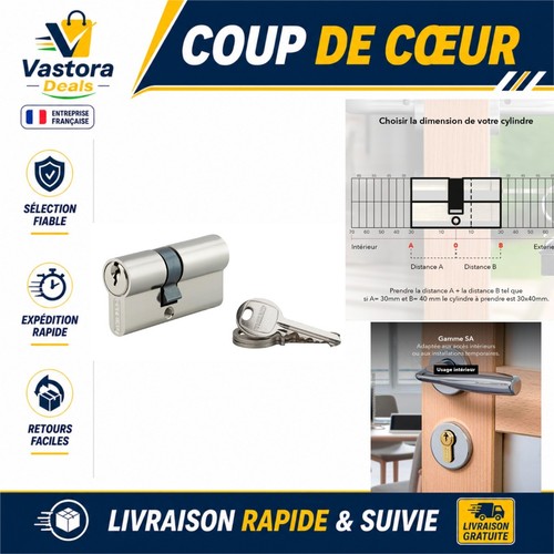 Cylindre serrure double - cylindre,