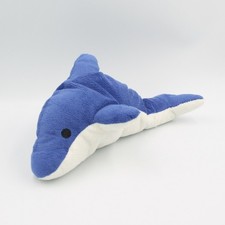 Doudou peluche dauphin bleu