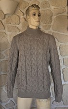 Pull marron col roulé Suntio