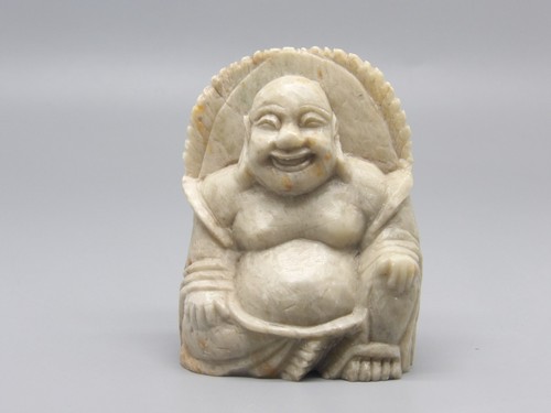 Bouddha rieur ancien pierre - bouddha, en