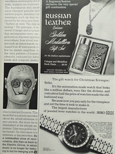 SEIKO Vintage Print Ad !! "Metal Chronograph "