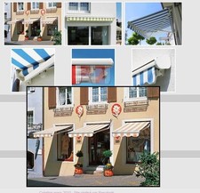 Store banne motorisé, télécommande NICE, larg. 5 m x avancée 3 m