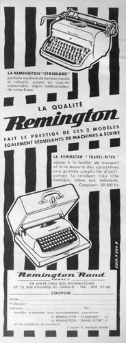 Publicité remington machine - publicitÉ,