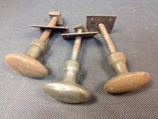 Lot de 3 anciennes poignées de porte en métal pour cave garage atelier meuble