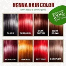 Couleur des cheveux au henné - Henné 100 % biologique et sans produits chimiq...