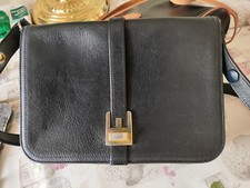 MAGNIFIQUE SAC A MAIN CUIR MARINE VIMAR PARIS