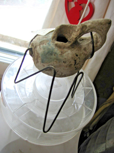 Rare lampe huile antique - lampe,