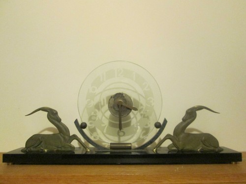 Sculpture pendule gazelle - pendule, art