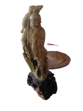 STATUE ASIATIQUE EN JADE SUR