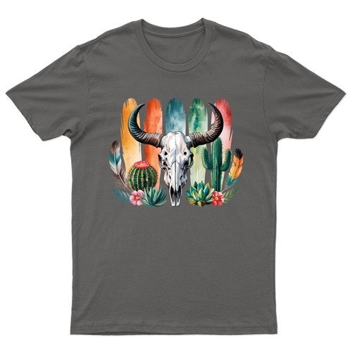 Shirt unisexe bull skull - bull,
