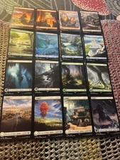 Lot De Cartes Magic Final Fantasy : 64 Terrains De Base Full Art VF Mint