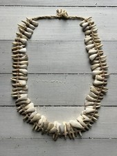 Rare Collier En Dents De Cheval Chippewa Apaches Native American Vers 1900