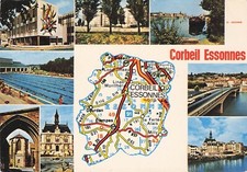 Carte postale postcard 10x15cm CORBEIL-ESSONNES ESSONNE carte géographique