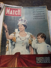 Lot 18 magazines anciens Paris Match 1951–1967 – Elizabeth II, Indochine, Pétain