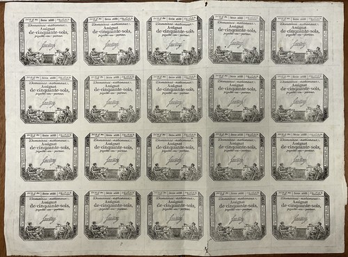 Planche assignats de - planche, 20
