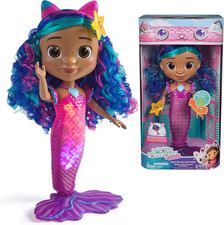 Gabby's Dollhouse Sing & Shine Mermaid Gabby Waterproof Doll with Lights & Sound