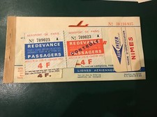 Ancien Billet Ticket Avion Aviation Compagnie  Air Inter