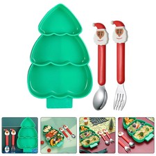  Assiettes de service en forme d'arbre de Noël Assiette d'alimentation pour bébé