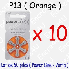 60 piles auditives : ORANGE P13 ( = 10 blisters )