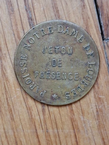 Jeton présence paroisse de - présence,