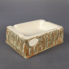 Cendrier Porcelaine Biscuit Design Bouteilles Fabriqué À Italy Vintage Xx Sec