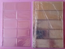 Lot de 20 feuillets transparents 10 cases pour rangement de télécartes