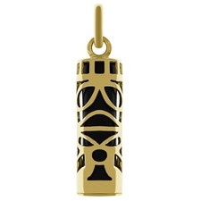 Pendentif Tiki polynésien Plaqué Or 750/000 - Mixte - Chaîne en Option - Neuf