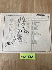 Gurtner carburateur H17D 401 H16G 217 motobécane Z46 Z56 catalogue pièce détaché