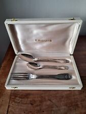 Coffret De Couverts Pour Enfant ERCUIS métal argenté. Vintage. 1950-60