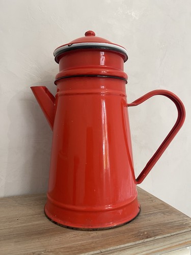 Ancienne cafetière émaillée - ancienne,