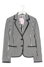 ZARA BASIC Blazer en maille tricotée Dames Blazer T EU 40 blanc cassé-noir