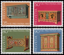 Suisse 1276/79 1987 Pro Patria