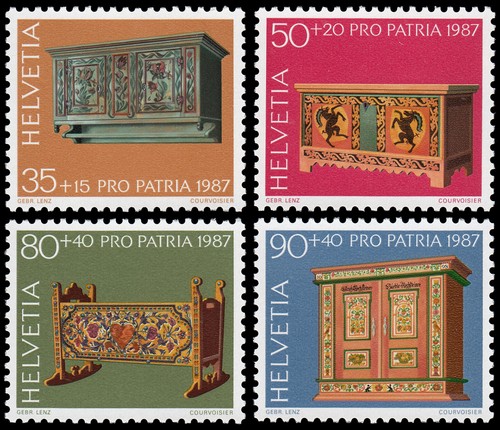 Suisse 1276 1987 pro patria - pro,