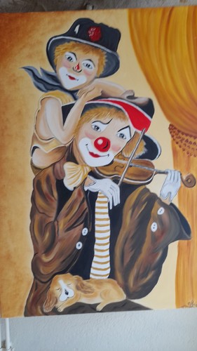 Tableau peinture huile - tableau, à
